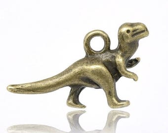 Dinosaur charm bronze 22 x 12mm
