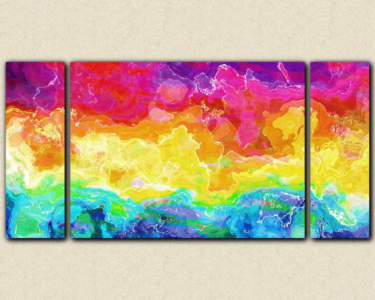 Abstract large wall art stretched canvas print 30x60 to 40x78