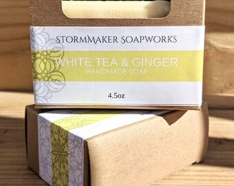 White Tea & Ginger, Handmade Soap, Palm Free