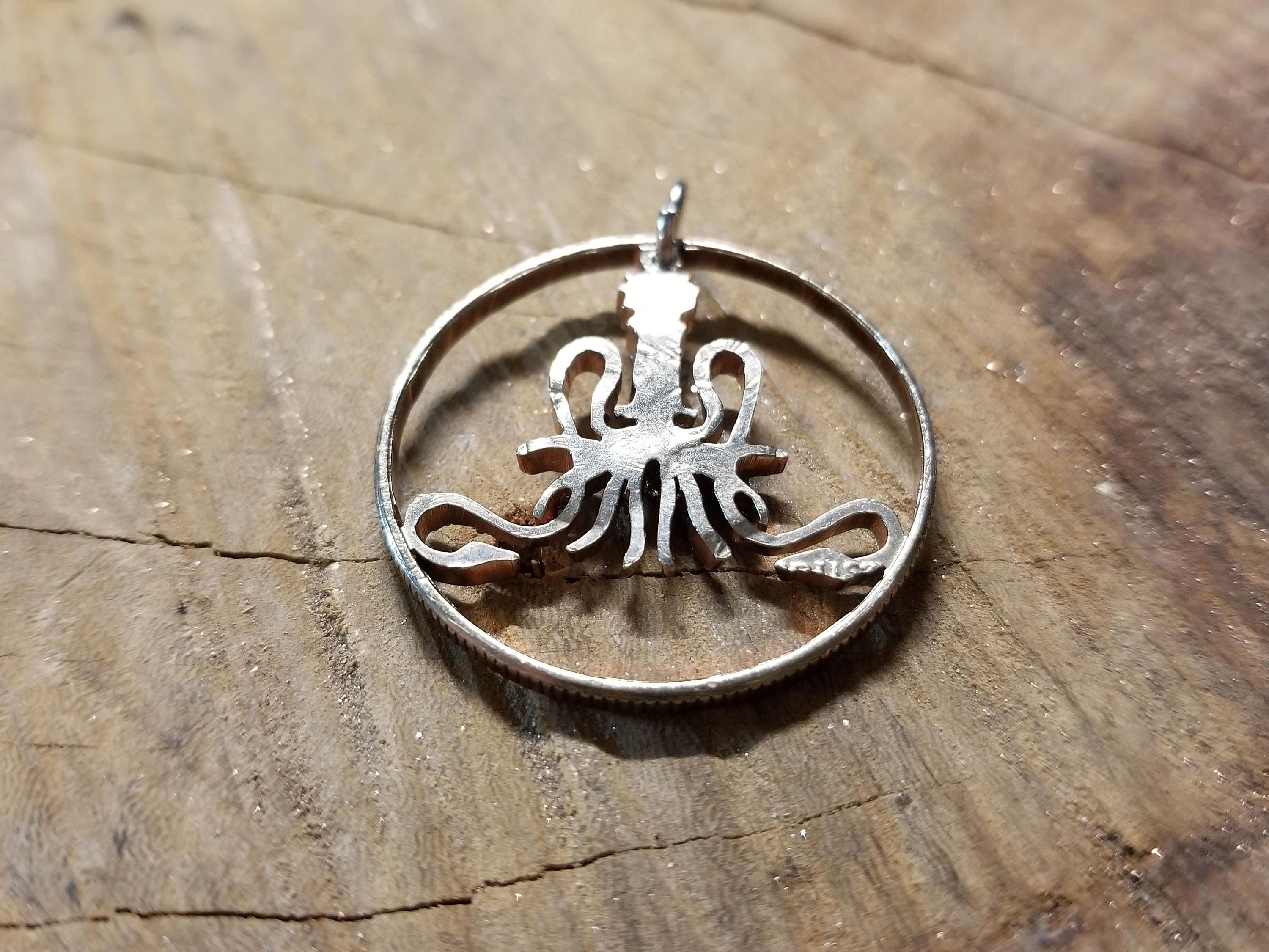 Game of Thrones House Greyjoy kraken sigil hand cut coin sea