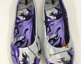 Custom made maleficent ballet flats