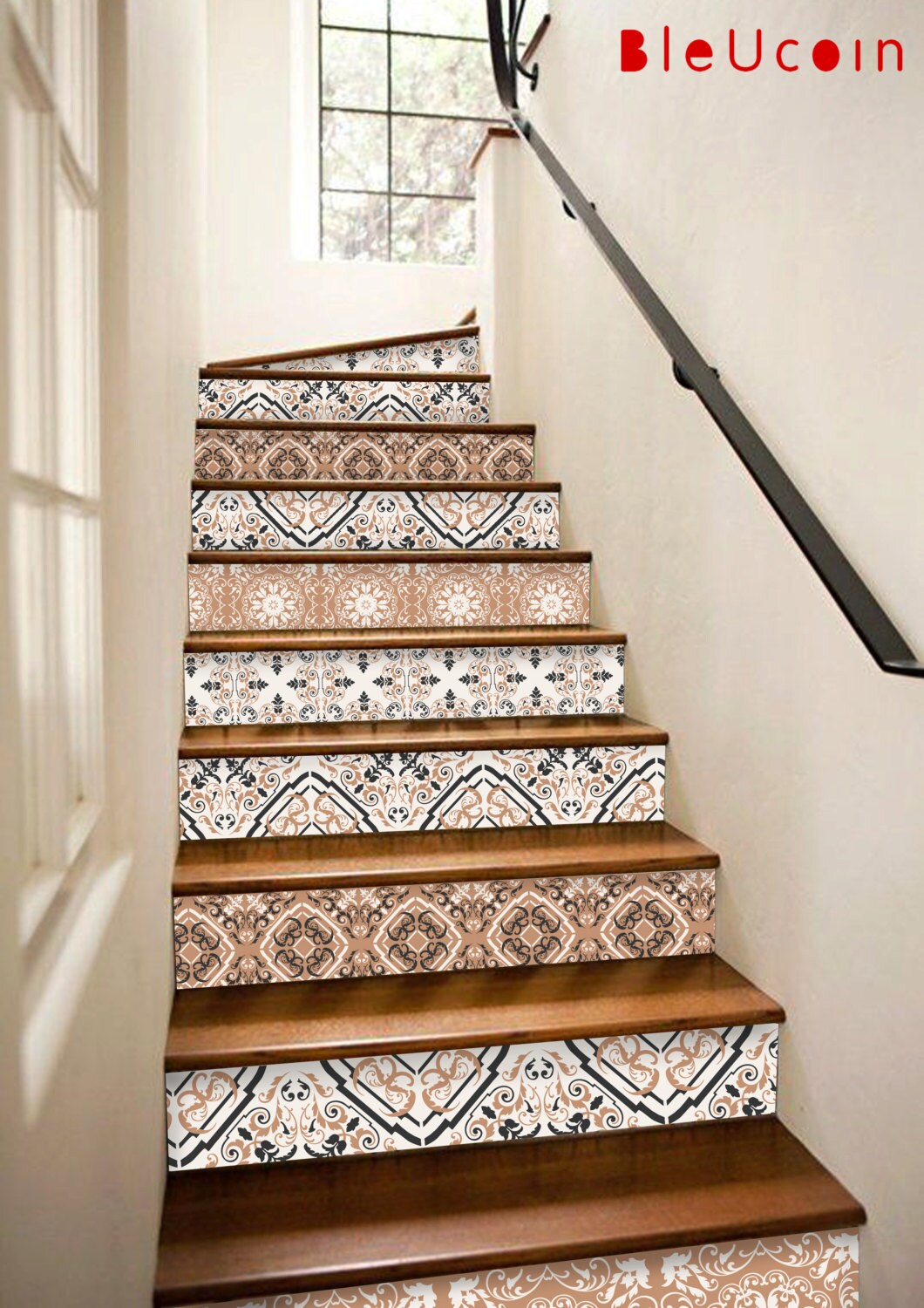 Stairs decal 2017 Interior trend Earthy tones 10 strips