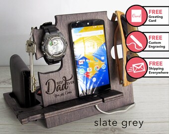 Fathers day gift,docking station,gift for dad,father day gift,gift husband,gift for him,boyfriend gift,gift for men,personalized gift,ebony