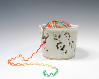 Yarn Bowl - Knitting Bowl - Pottery Yarn Bowl - Ceramic Yarn Bowl - Yarn Holder - Bowl for Holding Yarn - Bowl for Knitters - Yarn Keeper