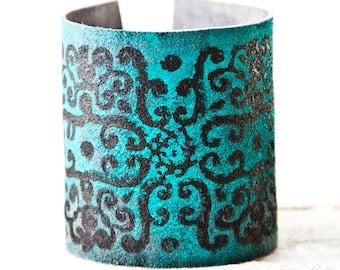 Turquoise Bracelet Cuff, Turquoise Wrist Cuff, Turquoise Jewelry, Adjustable Bracelets