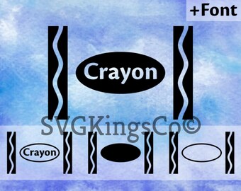 Crayon svg, crayola svg, crayon wrapper svg, art svg, art party svg, school svg, crayon font svg, dxf, dxf files, svg files, svg