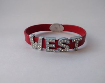 WEST Bling Bracelet with magnetic FOOTBALL clasp