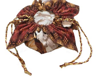 Southwestern Horses Drawstring Gift Bag