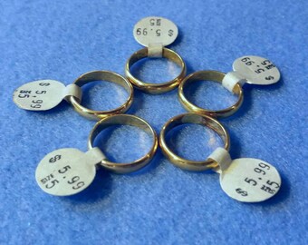 Vintage Esposito Wedding Band, Yellow Gold Plated Band Ring 14KT GE - size 5, new old stock Espo ring wedding ring