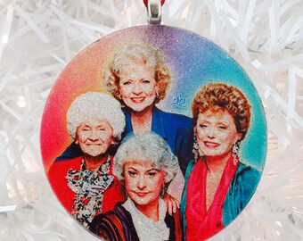 Golden Girls glass and glitter ornament