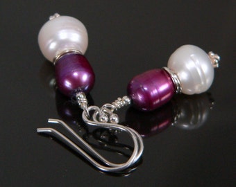 Freshwater Pearls with Sterling Silver findings.