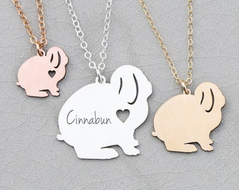 Bunny Necklace • Rabbit Gift Bunny Lop Rabbit Necklace • Gift Bunny Silver Bunny Charm • Personalized Pet Bunny Rabbit Loss Bunny Pendant