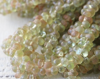 Farfalle Beads - Peanut Beads Frosted Glass Beads For Jewelry Making - Czech Glass Beads - 150 beads