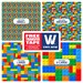 Heat Transfer Vinyl (HTV) - Toy Bricks & Blocks Printed Pattern - Heat Transfer (HTV) or Self Adhesive (SAV)