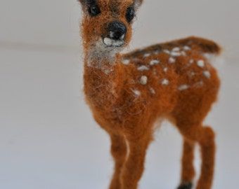 Needle felted animal. Deer fawn. Made to order