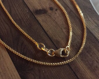 18kt gold chain tail woman gold necklace