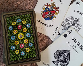 vintage deck of playing cards antique CONGRESS Bridge