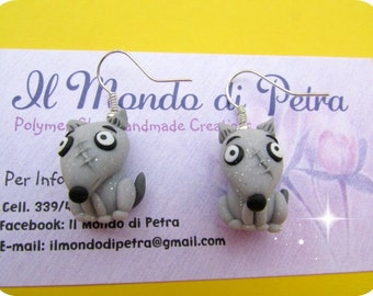 Frankenweenie Sparky Tim Burton Kawaii Polymer Clay Earrings