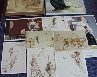 Artist’s Mixed Media Destash of Antique Thangkas, Michael Parkes Books, Various Paper Stock & Construction Paper