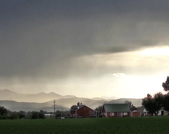 Art Print: PLATTEVILLE no. 40, rural landscape, country art, farm landscape, country landscape, country watercolor, wall art, rural decor