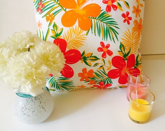 Floral decorative pillow