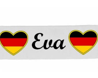 White girl Germany customized with name banner