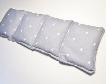 Large rice eye pillow. Allergies, headache, migraine, stress, tension, eye irritation, puffy eyes. Use warm or cool. Covers temples.
