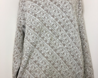 Vintage, Cream, Oversized, Lord Jeff Sweater Size M