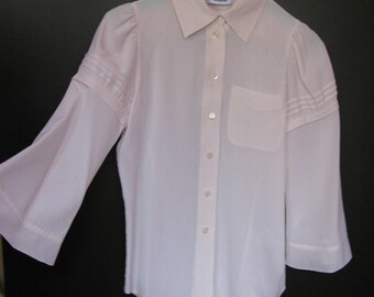 MOSCHINO Silk Milk White Shirt Blouse