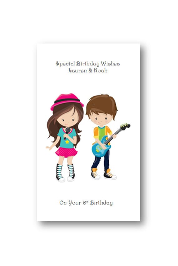 Personalisierte Zwillinge Karte zum Geburtstag Karte