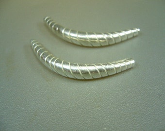Hill Tribe Silver 35mm Curved Wrap Tube Set of 2