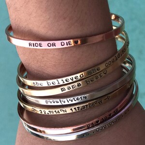 Create YOUR Own Bracelet Friendship Bracelet Silver Gift idea Custom Bracelet Personalized Jewelry Cuff Bracelet Stamped Best Friend Jewelry