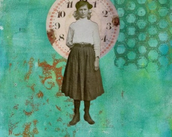 I Celebrate Myself | Original Collage Mixed Media Painting