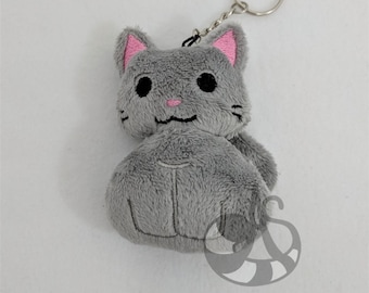 cat plush keychain