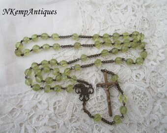 Antique glass rosary 1900 for the collector