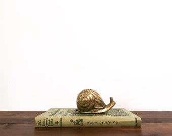 Solid Brass Snail Figurine