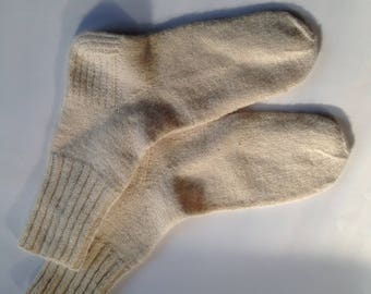 Nordic hand knit men's wool socks