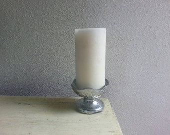 Mercury Glass Pillar or Taper Candle Holder