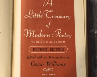 Vintage A Little Treasury of Modern Poetry Book 1952 Introduction by Oscar Williams