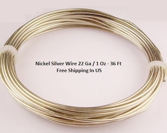 Nickel Silver Wire 22 Ga 1 Oz . 36 FT. Coil ( Made In USA )