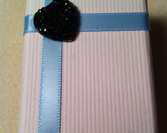 Blue and white gift box