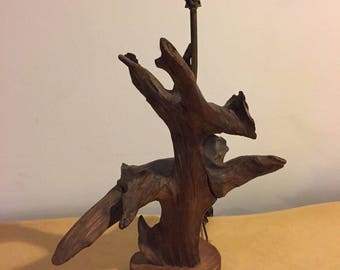 Vintage driftwoof table lamp. No shade.
