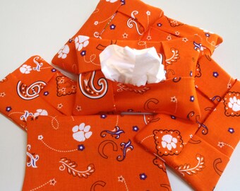Clemson Tissue Case/Cozy for Travel Size Tissues Packages
