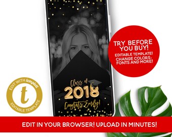 Snapchat Geofilter Graduation Golden, Grad Geofilter Snapchat, Graduation Party Filter, Snapchat Geofilter INSTANT DOWNLOAD, Custom Snapchat