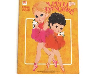 Vintage Whitman Little Dancers Paper Dolls Book 1946 1