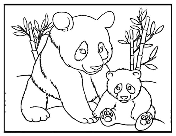 Free Coloring Pages Of Pandas 1