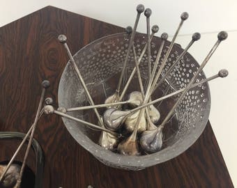 Cool-a-drink silverplate drink stirs made in Denmark for Absa