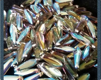 CZ Dagger beads Black Diamond from 5x16