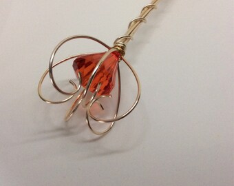 Queen of hearts scepter, red queen scepter, Fairy Wand, Princess Scepter, Red Jewel Scepter, Gold and red princess wand,