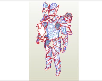 EVA Foam blueprints of Skyrim Ebony armor suit male version